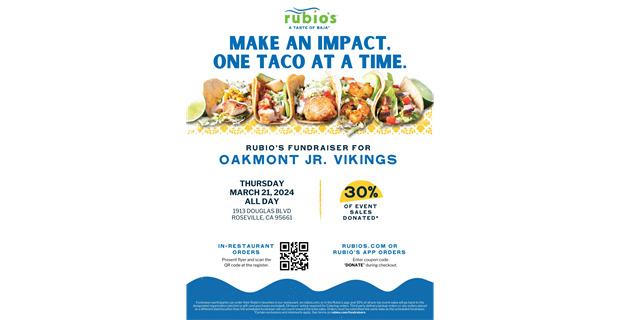 Dine & Donate: Rubio's OJV Fundraiser